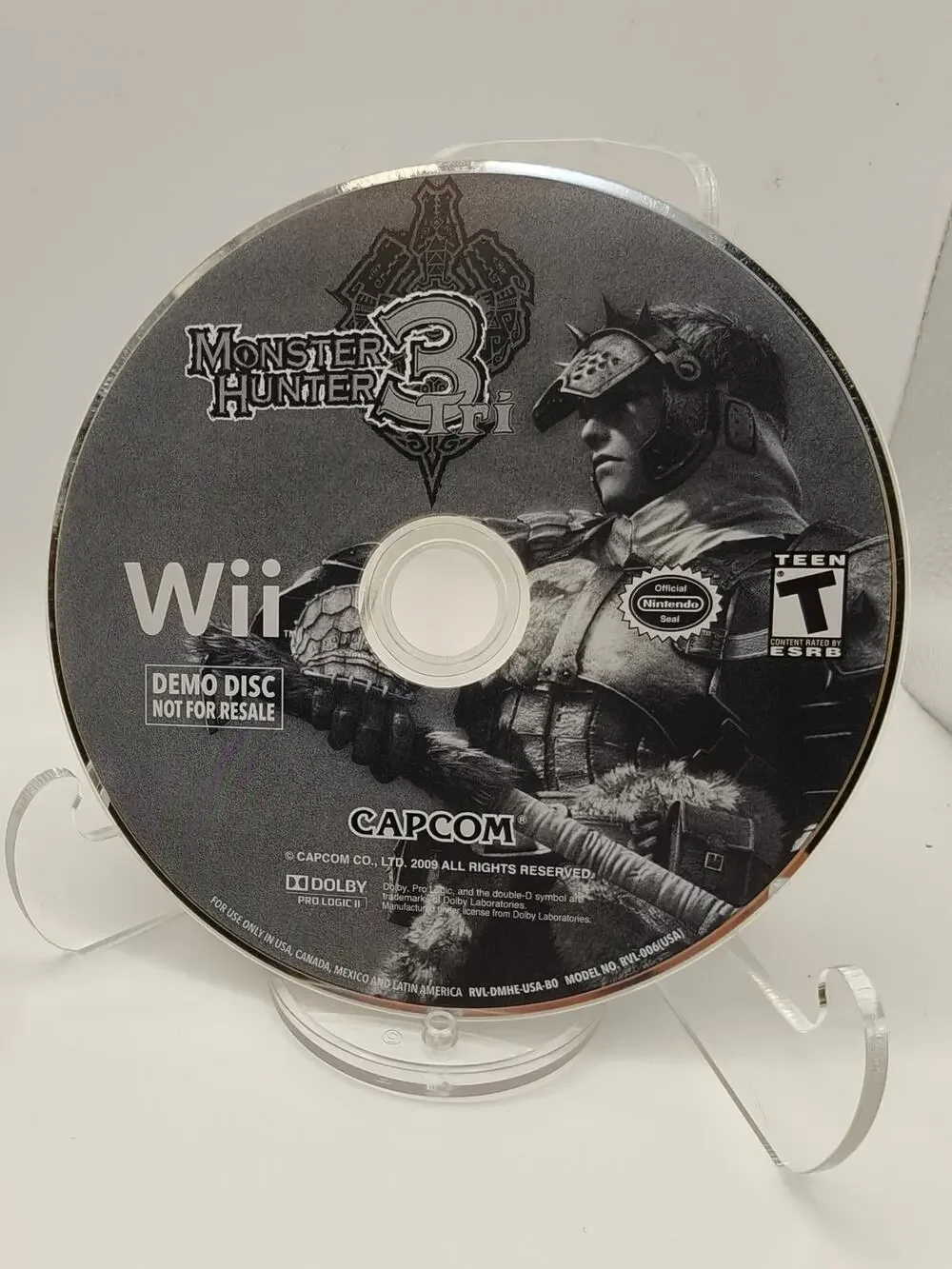 Monster Hunter 3 Tri Demo Disc (Wii) Disc Tested